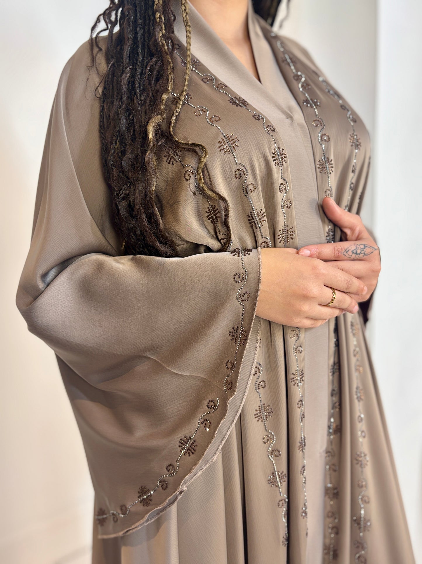The "Hazelnut Glaze" Luxury Flare Ensemble