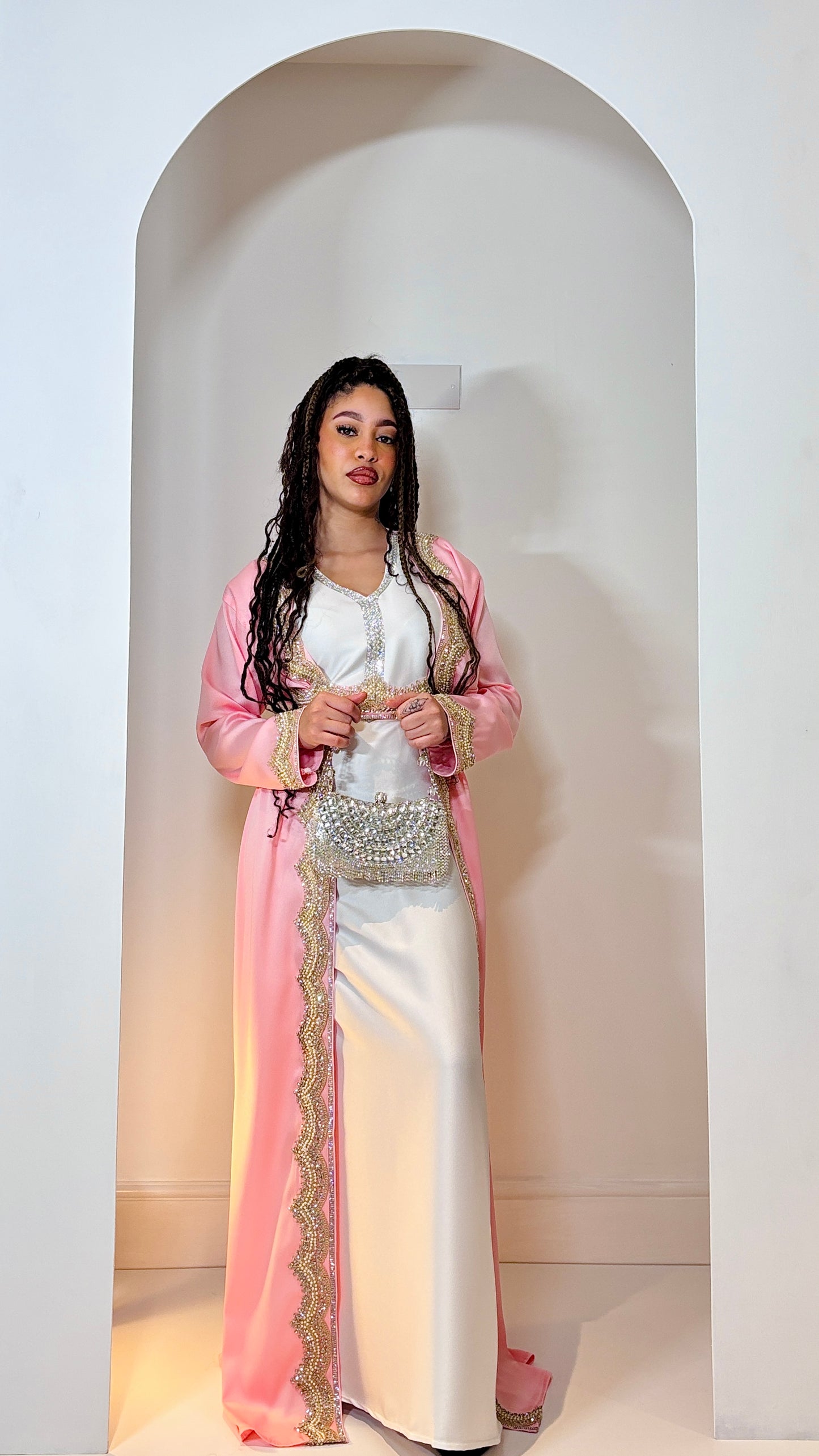 Gemini said The "M21 Salmon Sunrise" Moroccan Set