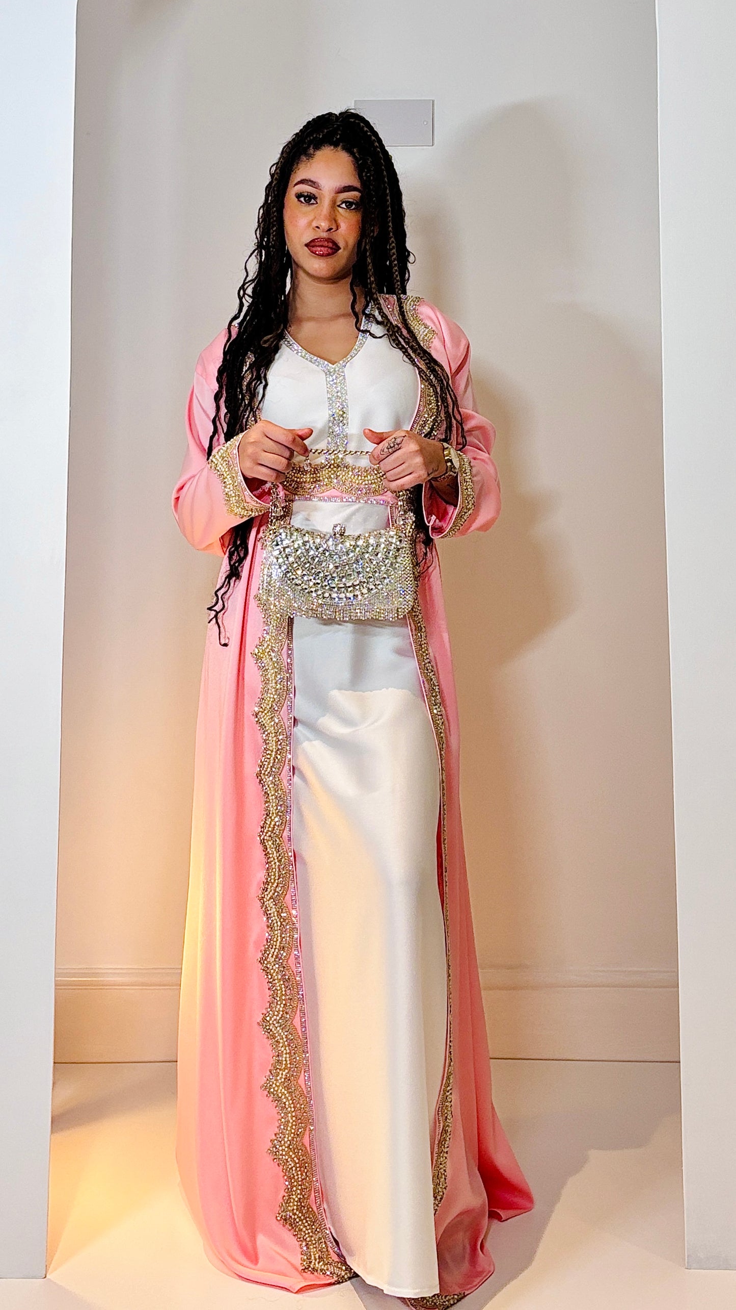 Gemini said The "M21 Salmon Sunrise" Moroccan Set