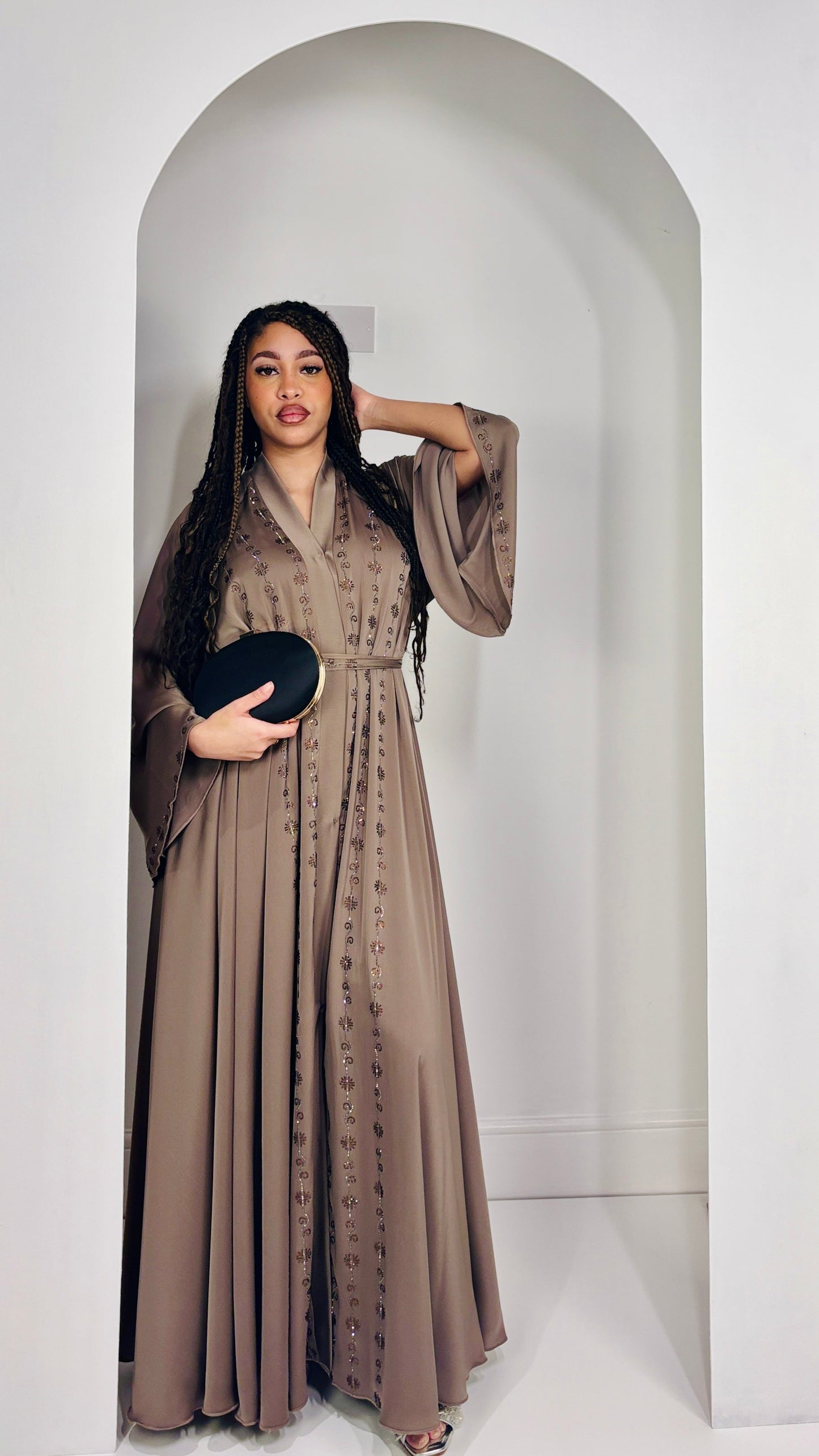 The "Hazelnut Glaze" Luxury Flare Ensemble