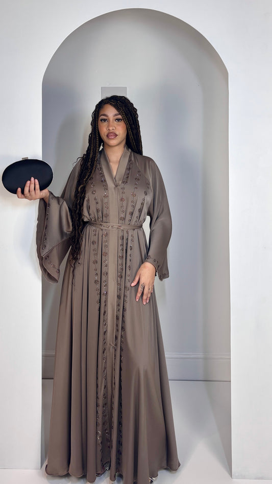 The "Hazelnut Glaze" Luxury Flare Ensemble