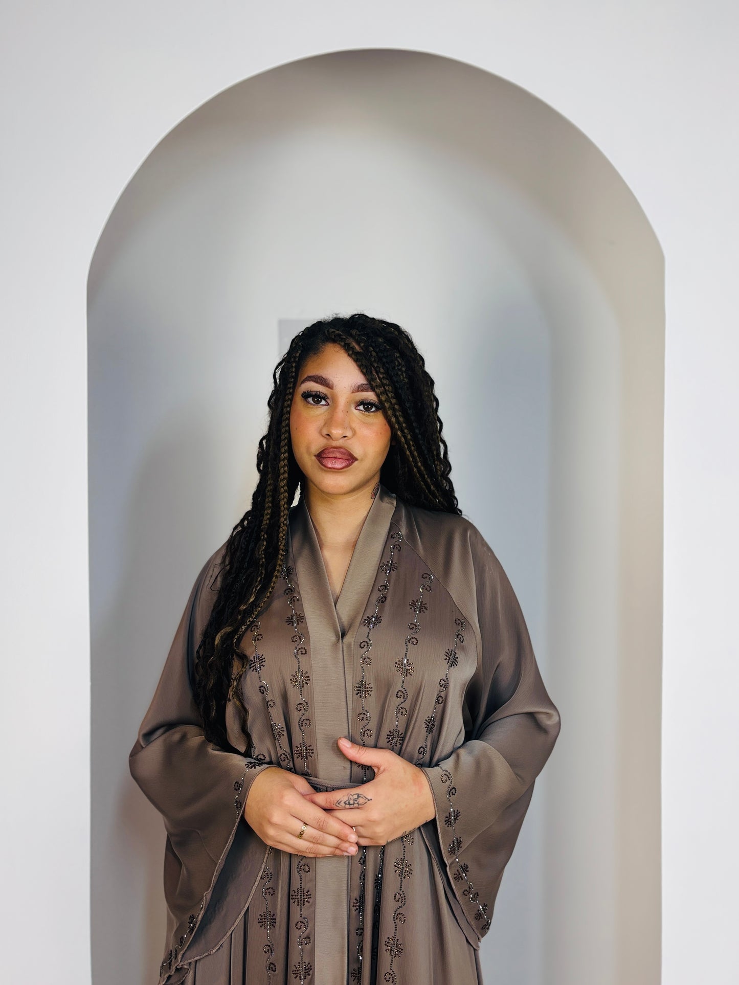 The "Hazelnut Glaze" Luxury Flare Ensemble