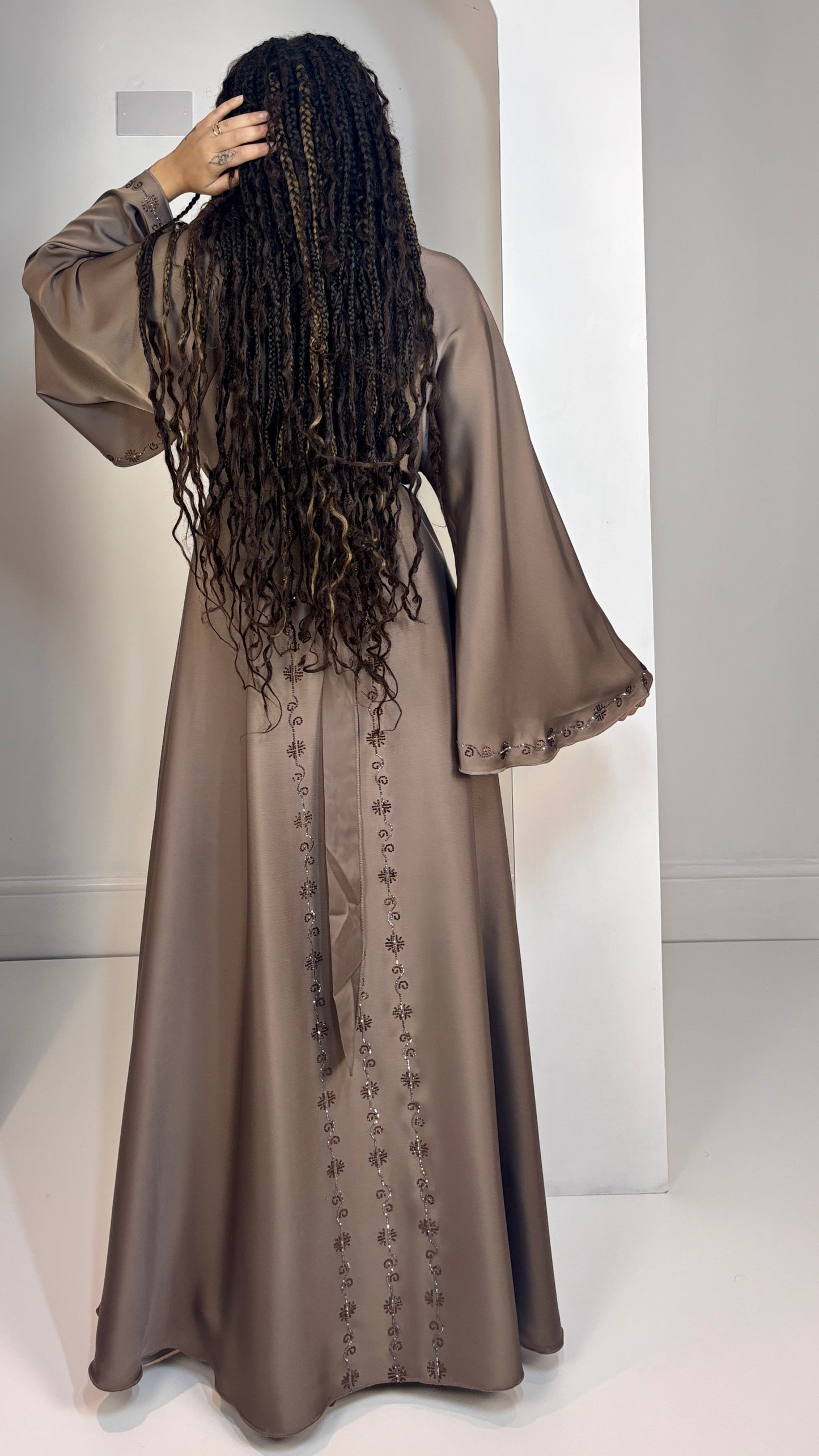 The "Hazelnut Glaze" Luxury Flare Ensemble