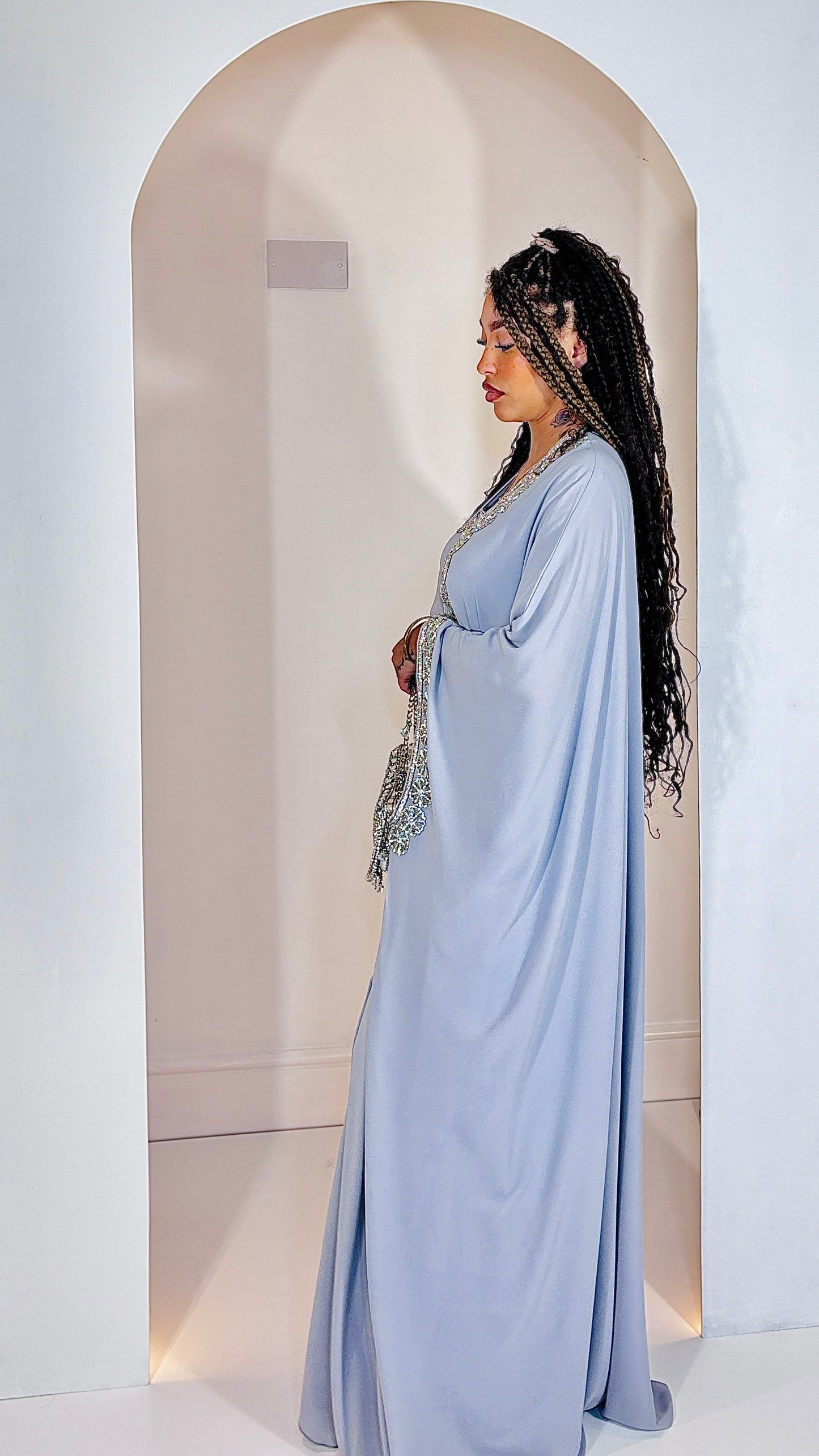 The "Azure Mist" Moroccan Takchita Set