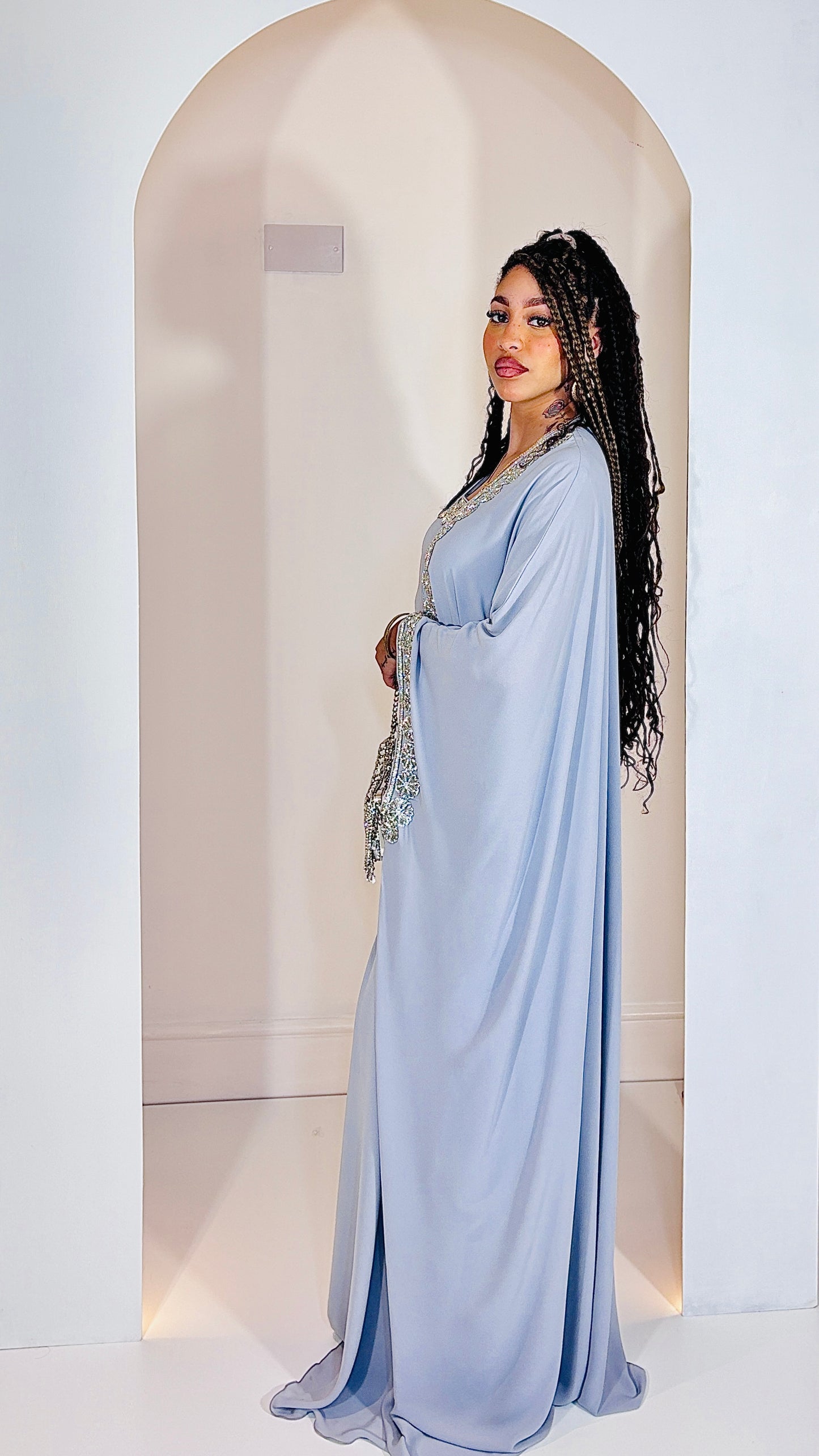The "Azure Mist" Moroccan Takchita Set