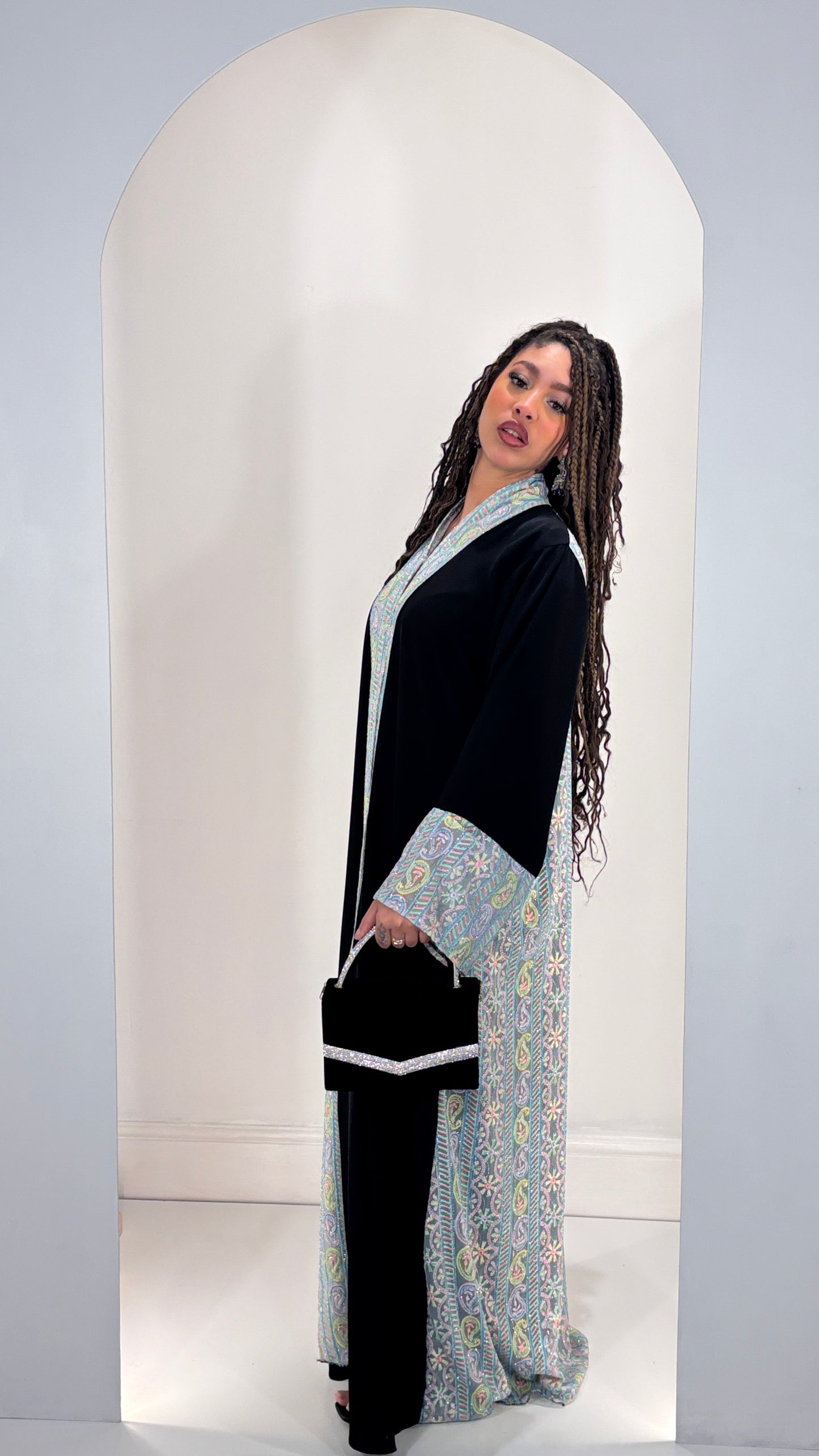 Aseel Contemporary Neda Abaya with Trend-Setting Embroidered Back