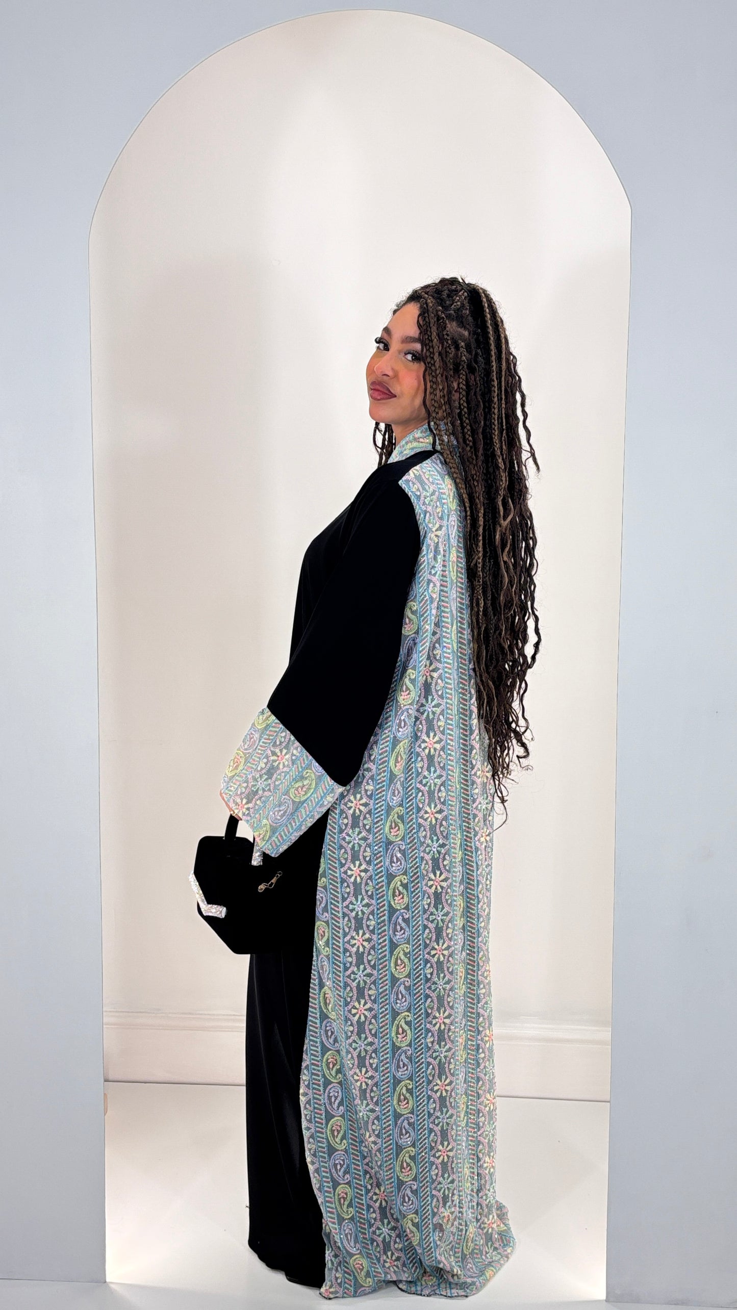 Aseel Contemporary Neda Abaya with Trend-Setting Embroidered Back