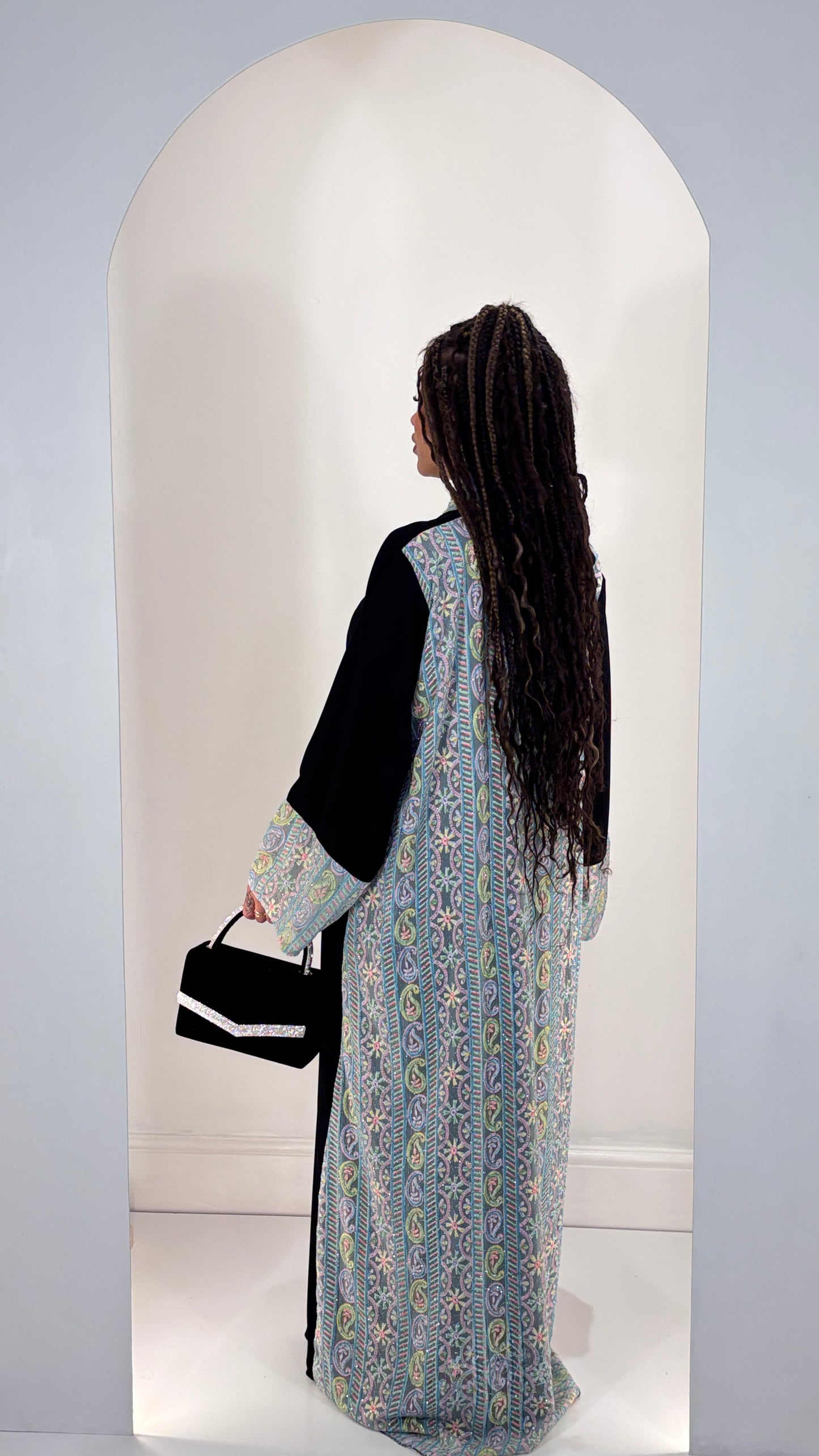 Aseel Contemporary Neda Abaya with Trend-Setting Embroidered Back