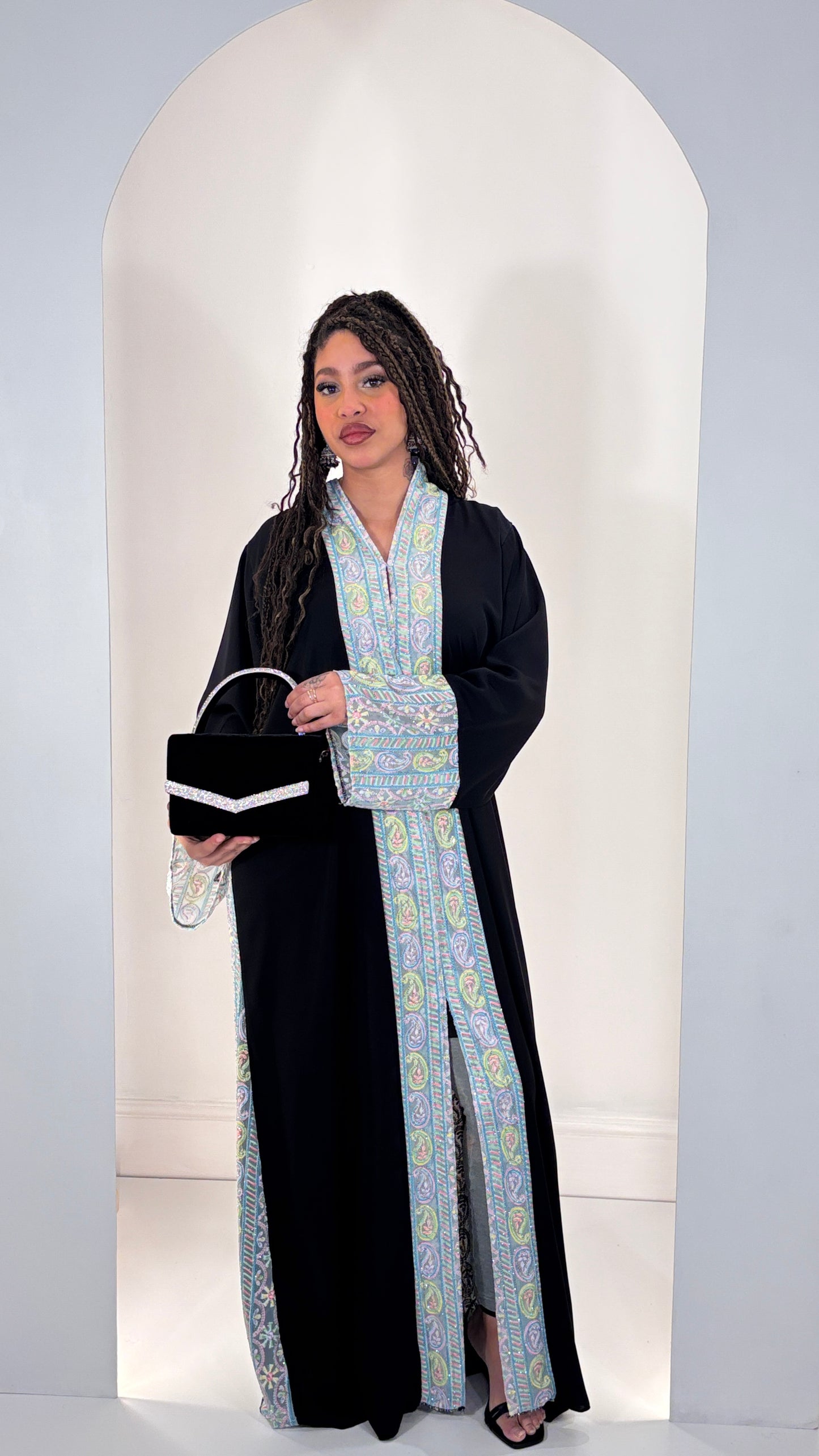 Aseel Contemporary Neda Abaya with Trend-Setting Embroidered Back
