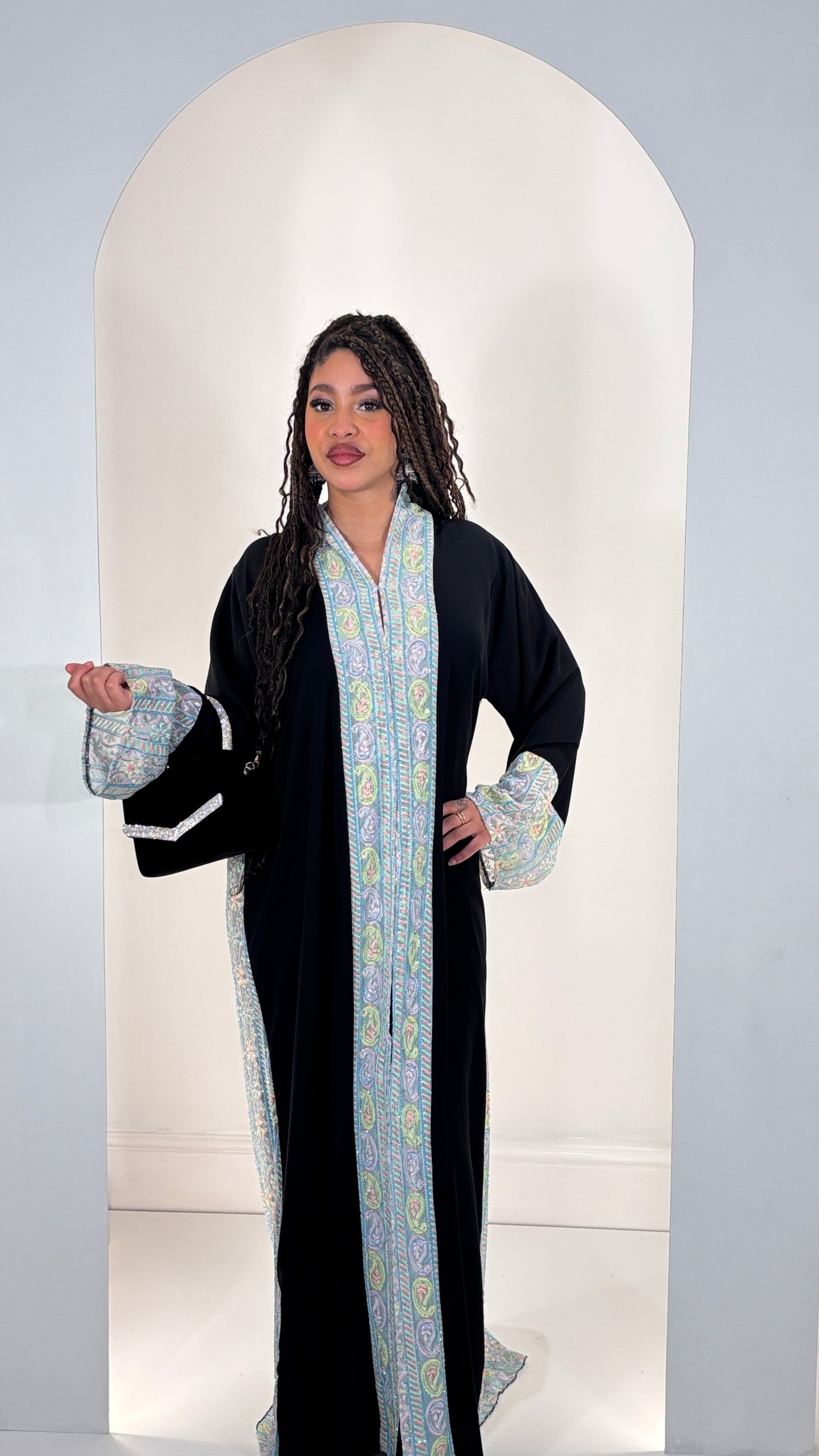 Aseel Contemporary Neda Abaya with Trend-Setting Embroidered Back