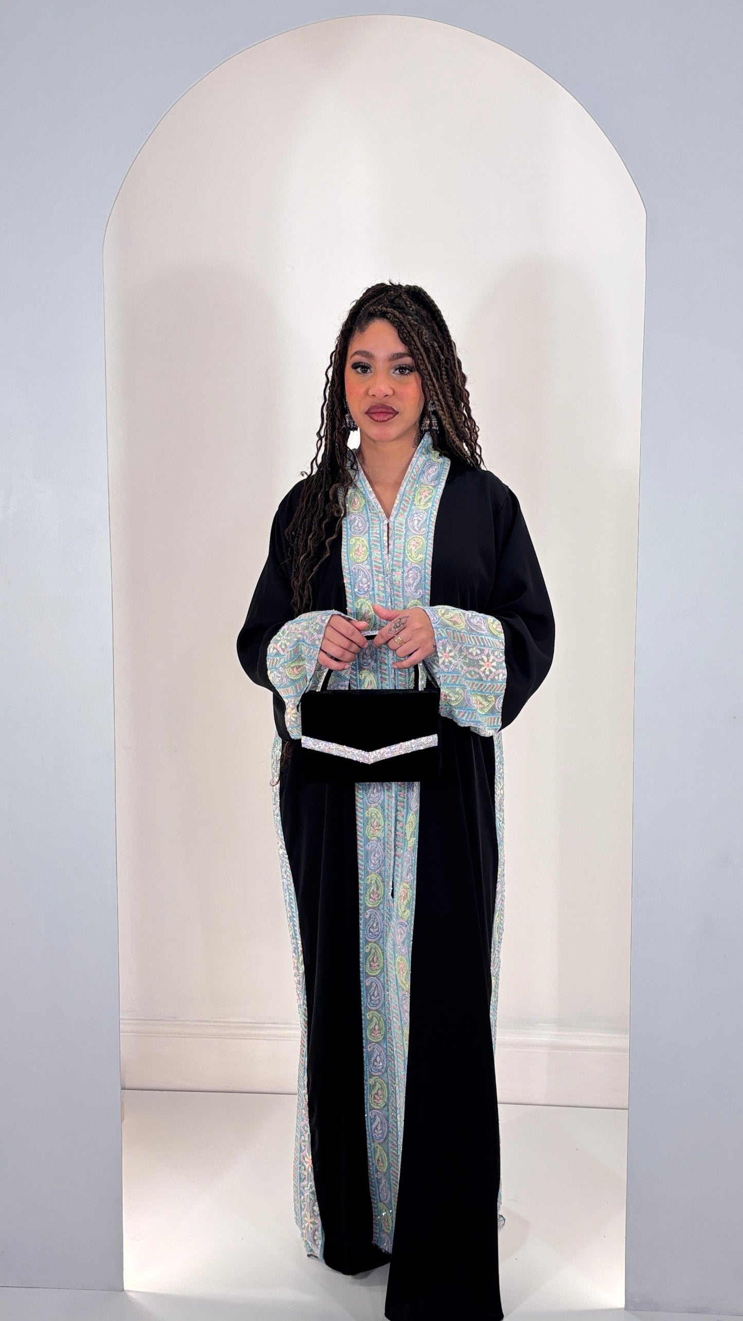 Aseel Contemporary Neda Abaya with Trend-Setting Embroidered Back