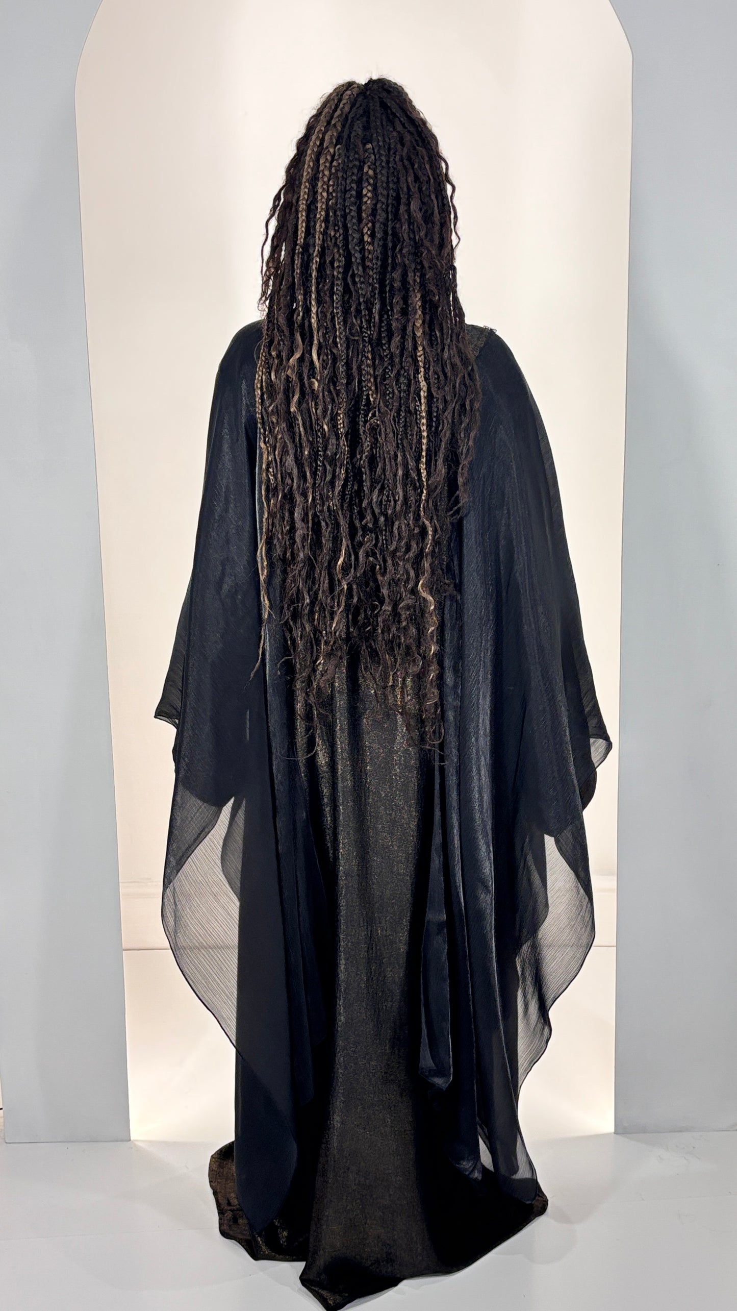 Luxury Metallic Bronze One-Piece Abaya
